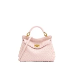JW PEI Lucia Classic Woven Top Handle Bag in Pink