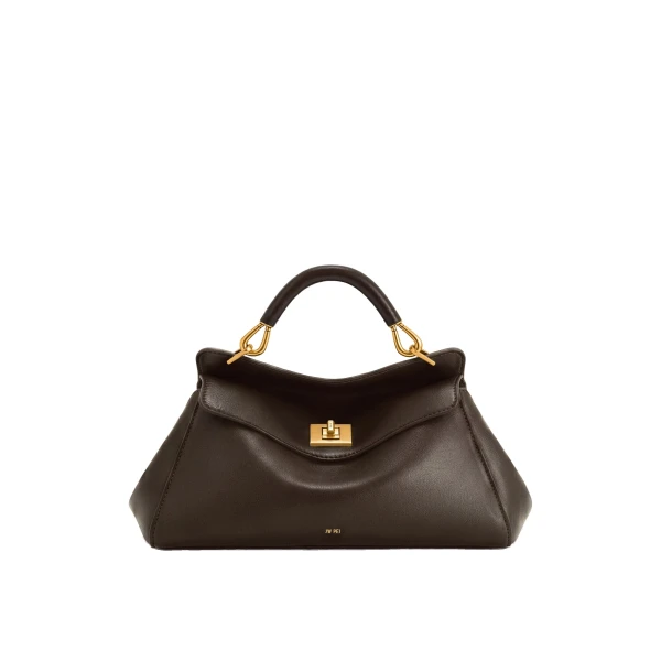 JW PEI Lucia Elongated Top Handle Bag in Dark Brown