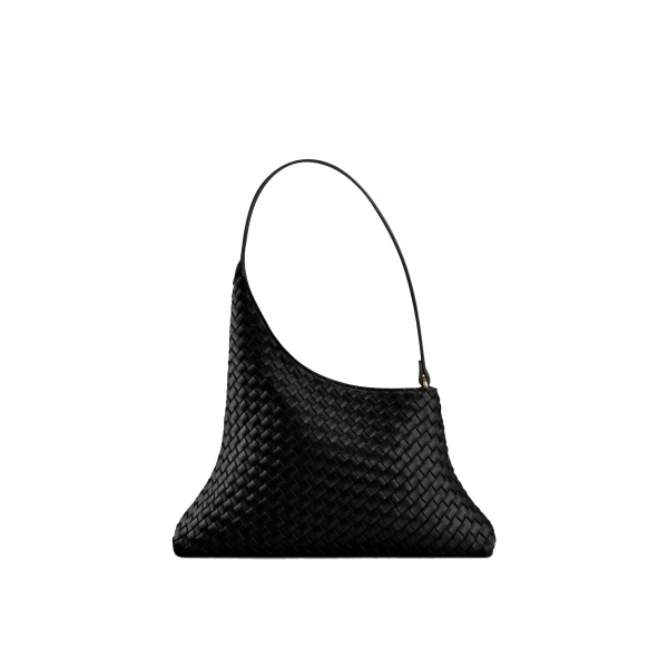 JW PEI Lyra Woven Shoulder Bag in Black