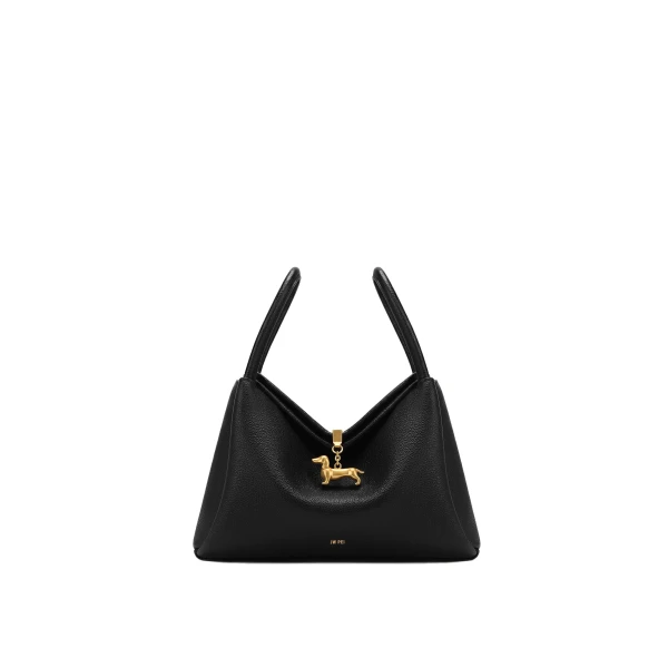 JW PEI Maelle Dachshund Charm Double Handle Bag in Black