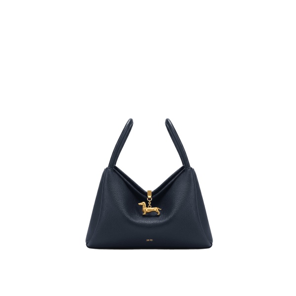 JW PEI Maelle Dachshund Charm Double Handle Bag in Dark Blue