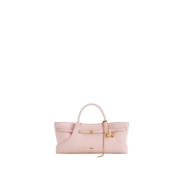 JW PEI Maeve Dachshund Metal Charm Faux Suede Tote Bag in Pink