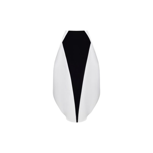 JW PEI Monochrome Paneled Structured Pannier Maxi Skirt