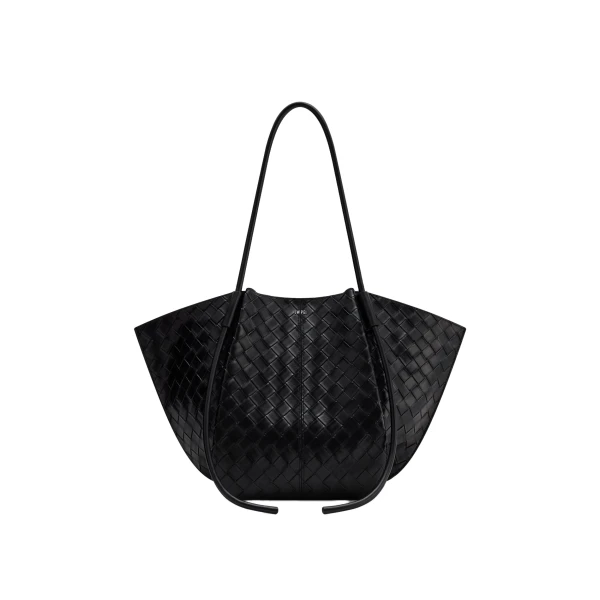 JW PEI Nala Wide Weave Texture Tote Bag in Black