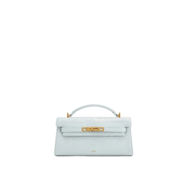 JW PEI Noor Top Handle Bag in Blue Croc