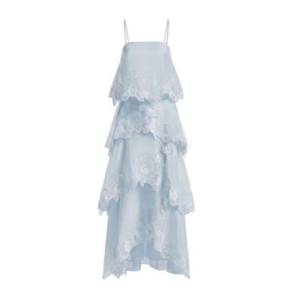 JW PEI Orchid Embroidered Layered Maxi Dress
