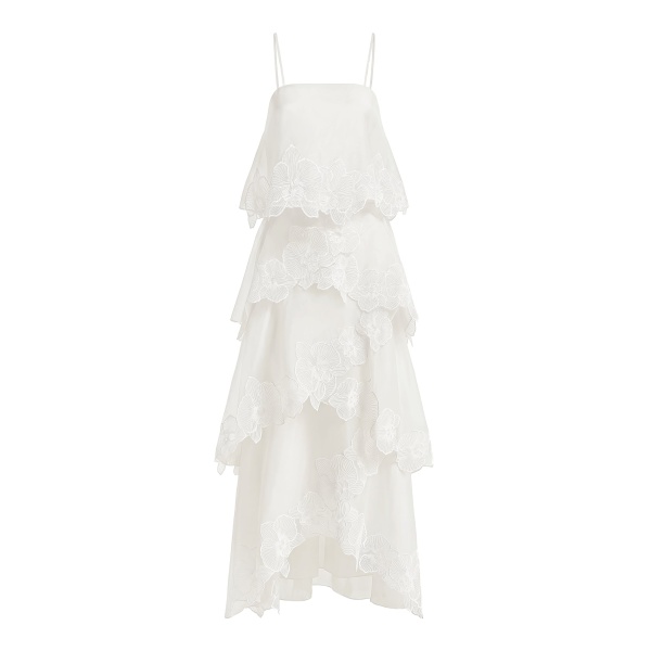 JW PEI Orchid Embroidered Layered Maxi Dress