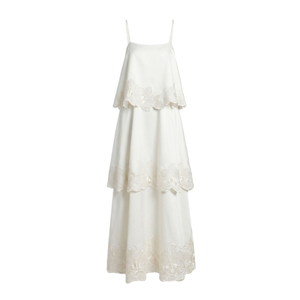 JW PEI Orchid Embroidered Tiered Maxi Dress