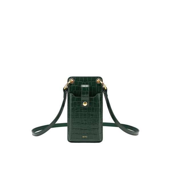 JW PEI Quinn Phone Bag in Dark Green Croc