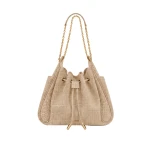 JW PEI Rowan Faux Suede Drawstring Chain Bucket Bag in Camel Croc | Bucket Bags | Coveti JW PEI Rowan Faux Suede Drawstring Chain Bucket Bag in Camel Croc
