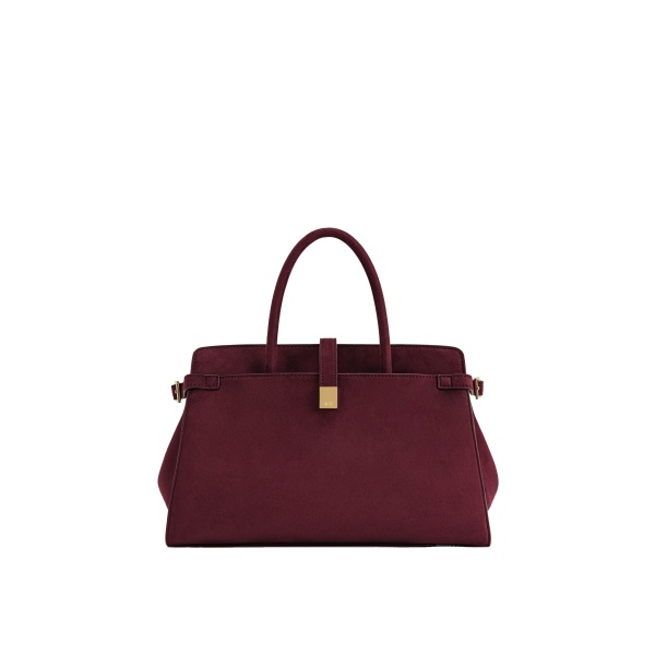 JW PEI Saige Faux Suede Tote Bag in Burgundy