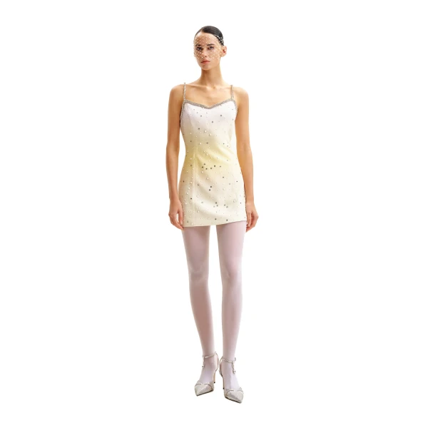 Sophia Crystal Embellished Mini Dress in Multicolor