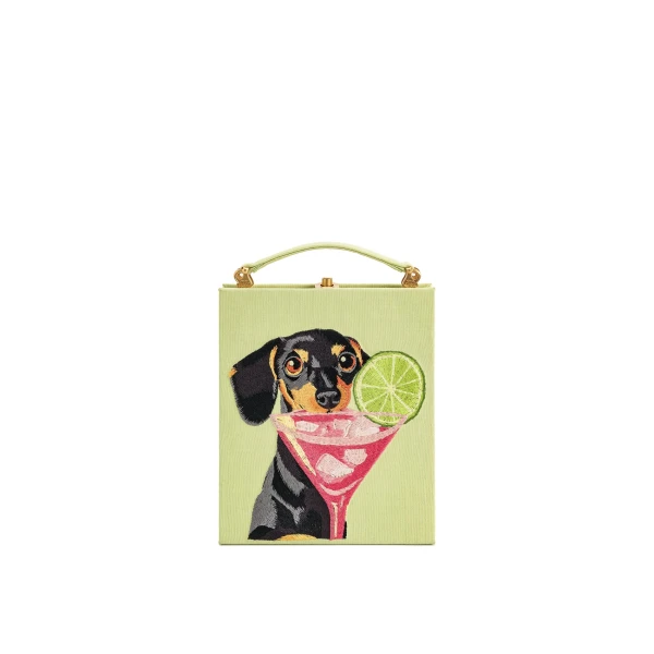 JW PEI Taya-Puppy Pattern Book Shape Clutch Bag in Light Green