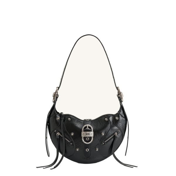 JW PEI Tessa Crushed Shoulder Bag in Black