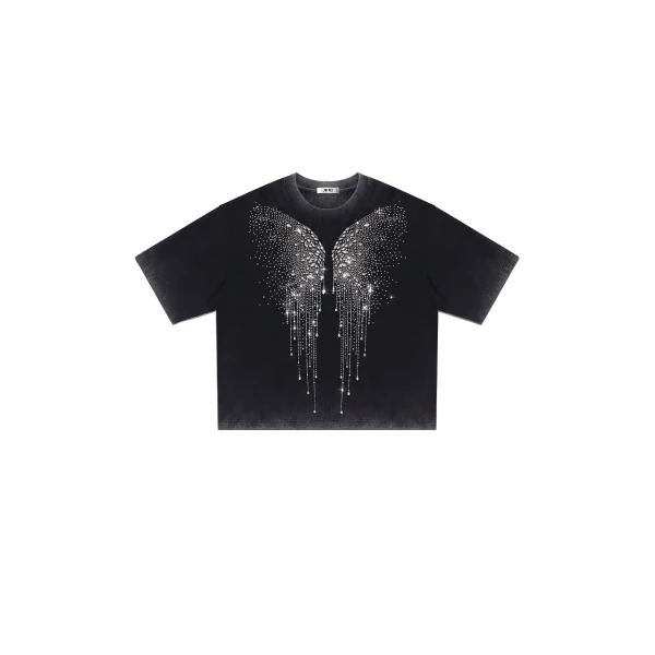 JW PEI The Angelic Dripping Crystal Wings Tee