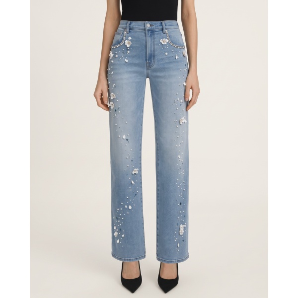 JW PEI The Celestial Pearl Petal Straight Jeans