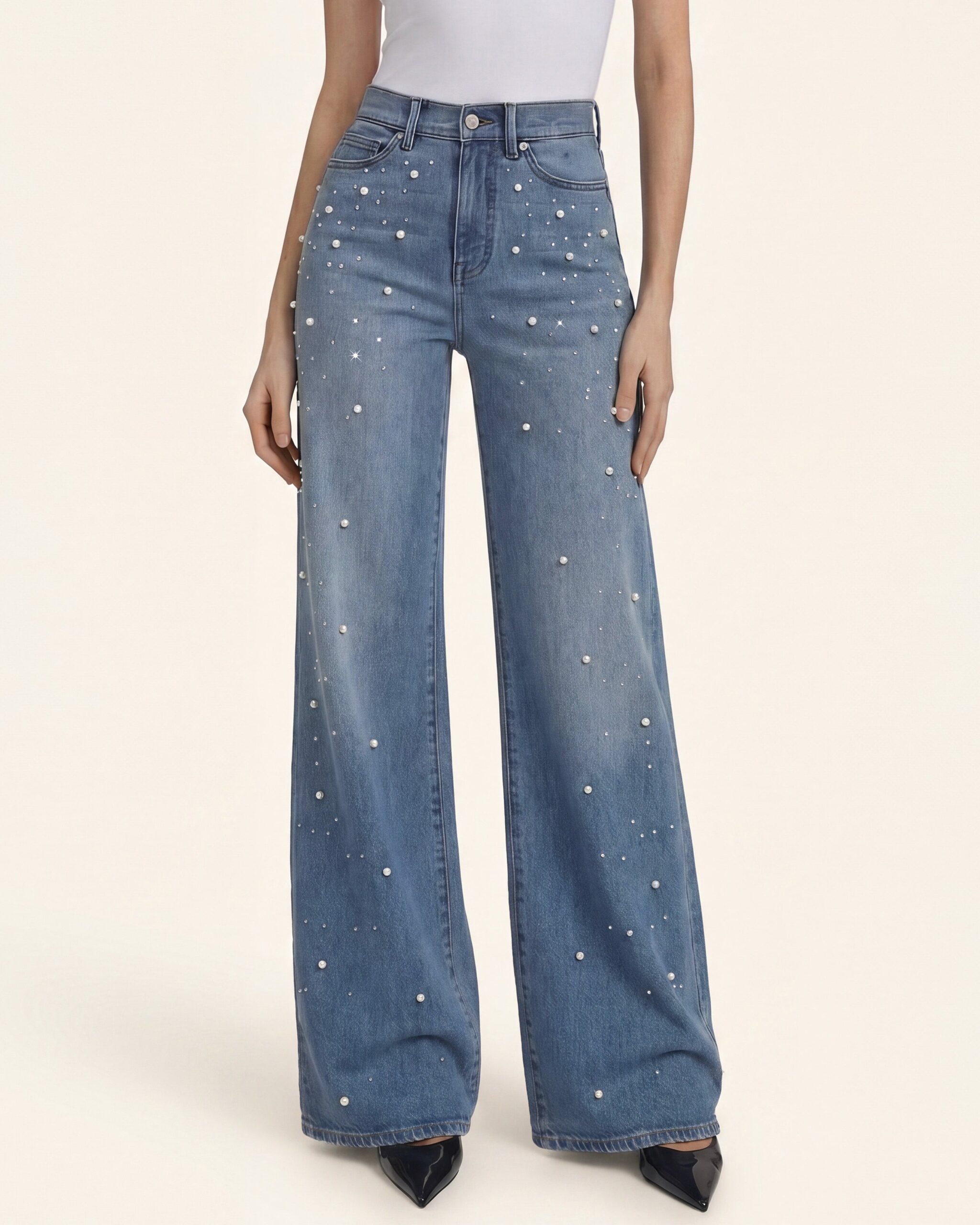 JW PEI jeans | Los Angeles Vegan Fashion Pants | Coveti JW PEI The Mermaid Shimmer Pearl Jeans