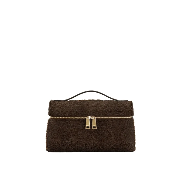 JW PEI Thea Faux Fur Top Handle Bag in Mocha Brown