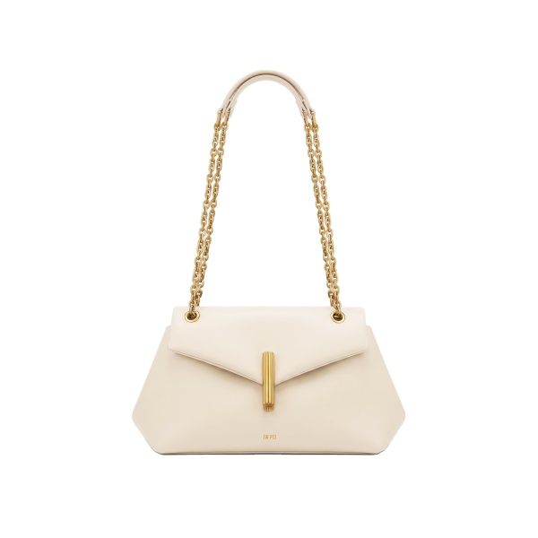 JW PEI Valerie Chain Flap Shoulder Bag in Cream White