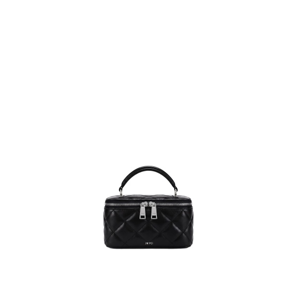 JW PEI Vivienne Quilted Vanity Top Handle Bag in Black