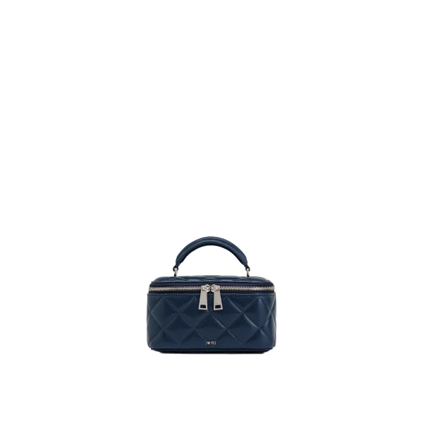 JW PEI Vivienne Quilted Vanity Top Handle Bag in Navy