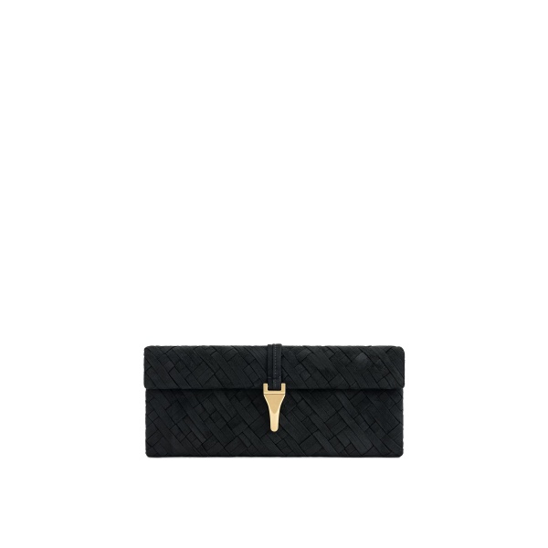 JW PEI Zaria Woven Clutch in Black