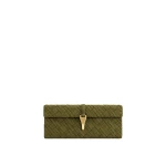 JW PEI Zaria Woven Clutch in Dark Olive