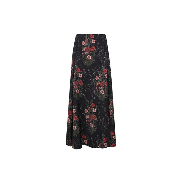 Johanna Ortiz Encanto De Isla Skirt in Black and Red