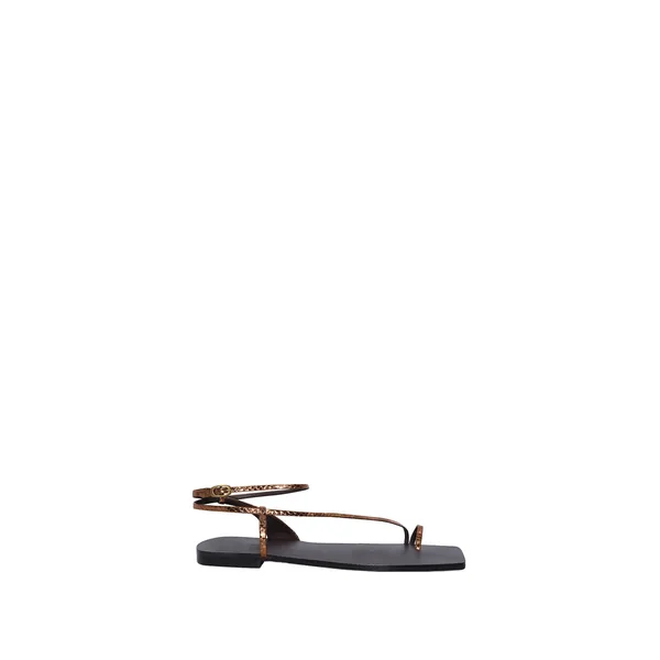 Johanna Ortiz Flamenco Echoes sandal in Copper and Dark Chocolate