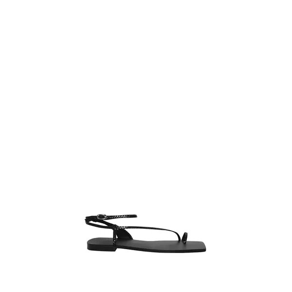 Johanna Ortiz Flamenco Echoes sandal in Midnight Black