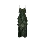 Johanna Ortiz Fluvial Adventure Dress in Forest Green