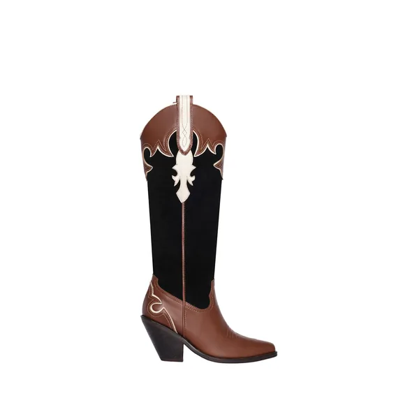 Fortune Rider Boot in Mocca and Royal Black