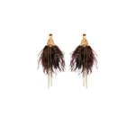 Johanna Ortiz Luminous Fortune Earrings in Dark Chocolate and Gold