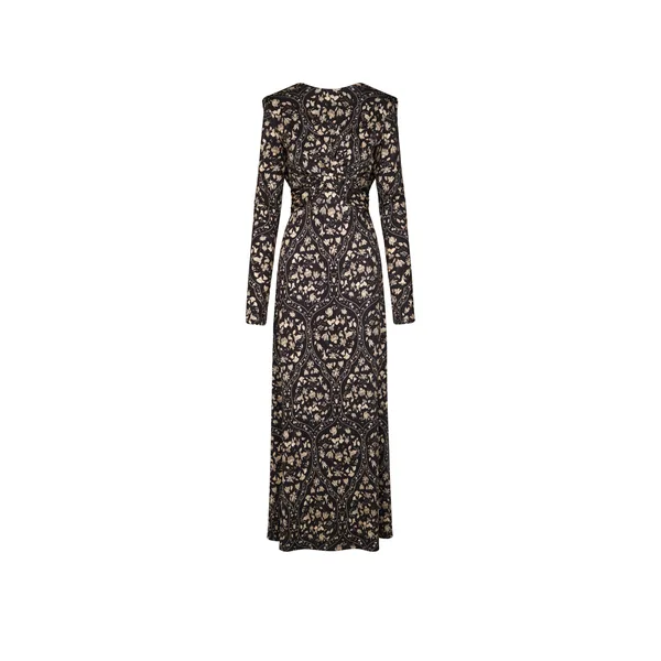 Johanna Ortiz Playful Grace Dress in Black and Ecru