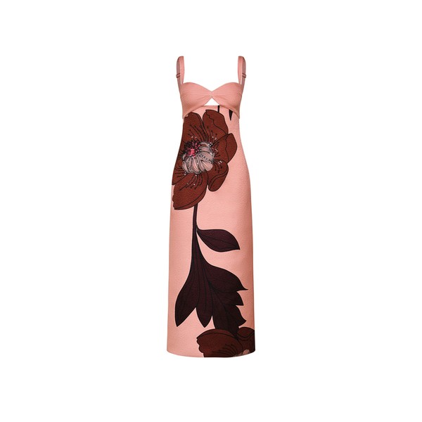 Johanna Ortiz Powerful Stitches Dress in Rose