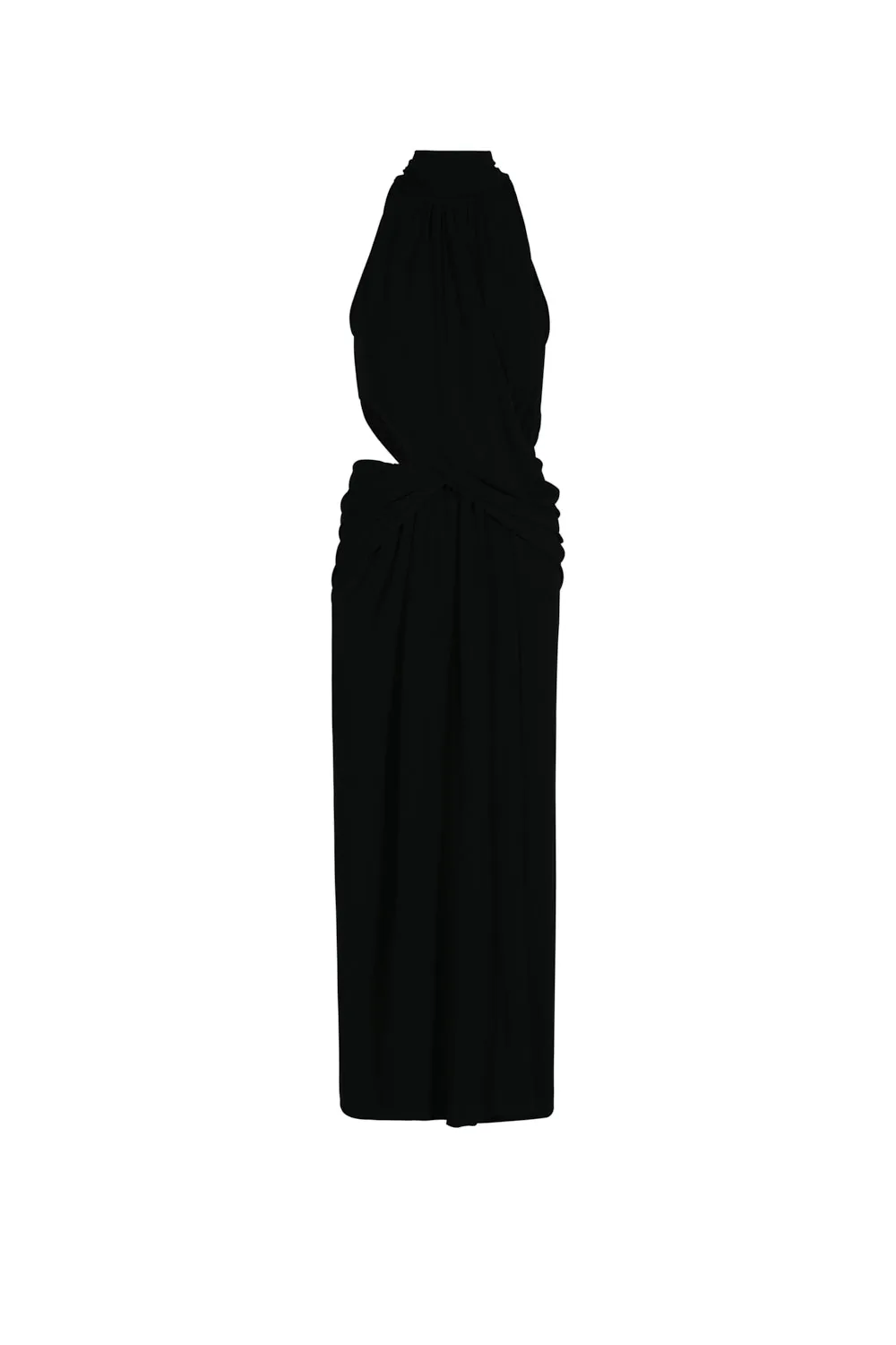 Johanna Ortiz Retro Drape Dress in Black Johanna Ortiz Retro Drape Dress in Black