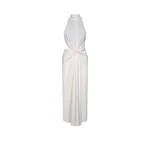 Johanna Ortiz Retro Drape Dress in Ecru