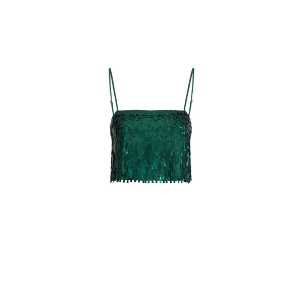 Rio De Oro Crop Top in Forest Green