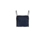 Johanna Ortiz Rio De Oro Crop Top in Midnight Blue