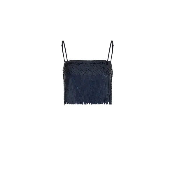 Rio De Oro Crop Top in Midnight Blue
