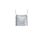 Johanna Ortiz Rio De Oro Crop Top in Silver