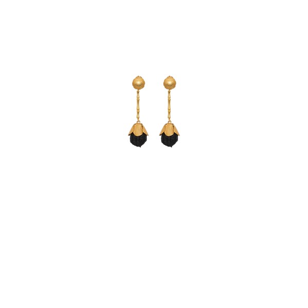 Johanna Ortiz Rooted In Light Earrings in Gold and Black