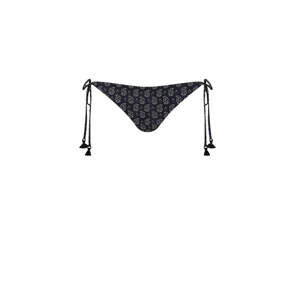 Johanna Ortiz Sagrado Bikini Bottom in Black and Ecru
