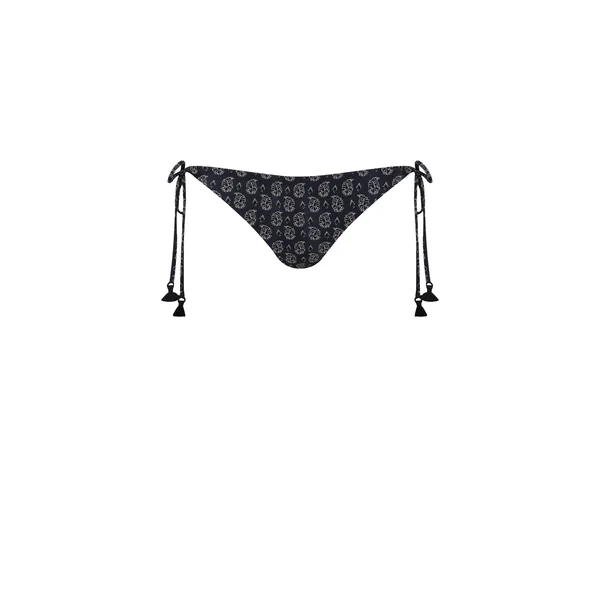 Johanna Ortiz Sagrado Bikini Bottom in Black and Ecru