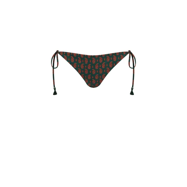 Johanna Ortiz Sagrado Bikini Bottom in Green and Nude