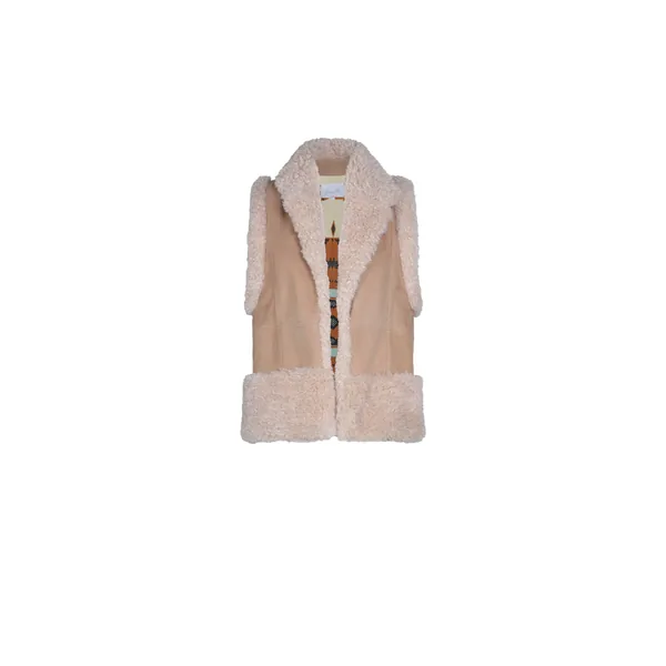 Johanna Ortiz Salty Air Vest in Ecru and Sand