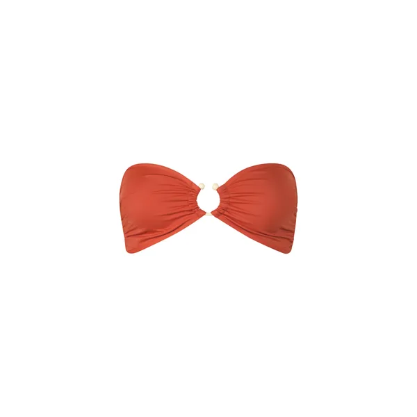Johanna Ortiz Seawaters Bikini Top in Fire Red