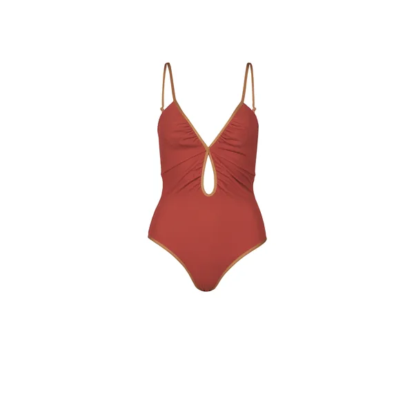 Sundown Dust One Piece in Rusty Marsala