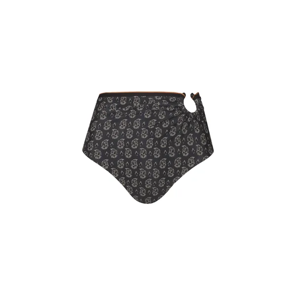 Taita Bikini Bottom in Black and Ecru