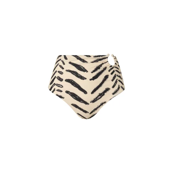 Johanna Ortiz Taita Bikini Bottom in Ecru and Black